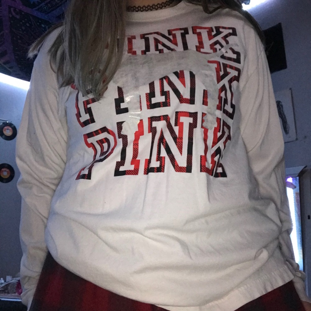 Victoria’s Secret PINK long sleeve white shirt